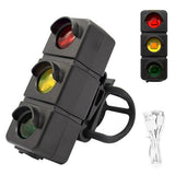 Luz trasera tipo semáforo con 7 pasos de iluminación para bicicleta — imagen 1 de 3