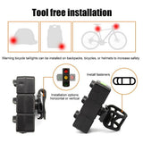 Luz trasera tipo semáforo con 7 pasos de iluminación para bicicleta — imagen 3 de 3