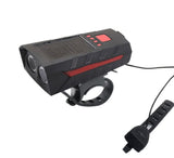 Luz para bicicleta con carga solar, claxon y función de power bank — imagen 1 de 4
