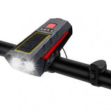 Luz para bicicleta con carga solar, claxon y función de power bank — imagen 3 de 4