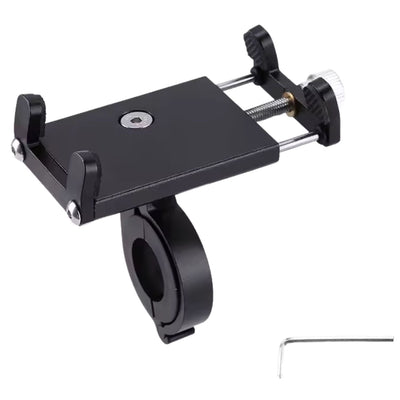 Porta celular metálico para manubrio de bicicleta o motocicleta, color negro