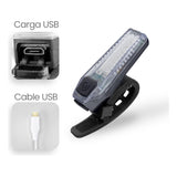 Luz trasera recargable con efecto patrulla instalada en bicicleta — imagen 3 de 5