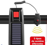 Lámpara frontal para bicicleta con carga solar y función de claxon — imagen 2 de 4