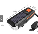 Lámpara frontal para bicicleta con carga solar y función de claxon — imagen 4 de 4