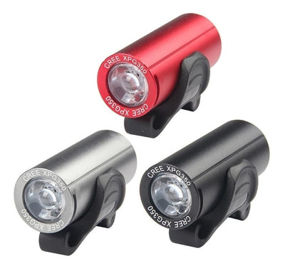 Linterna LED de 350 lúmenes recargable por USB con 4 pasos de intensidad