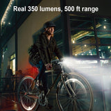 Linterna LED de 350 lúmenes recargable por USB con 4 pasos de intensidad — imagen 2 de 4