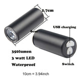 Linterna LED de 350 lúmenes recargable por USB con 4 pasos de intensidad — imagen 4 de 4