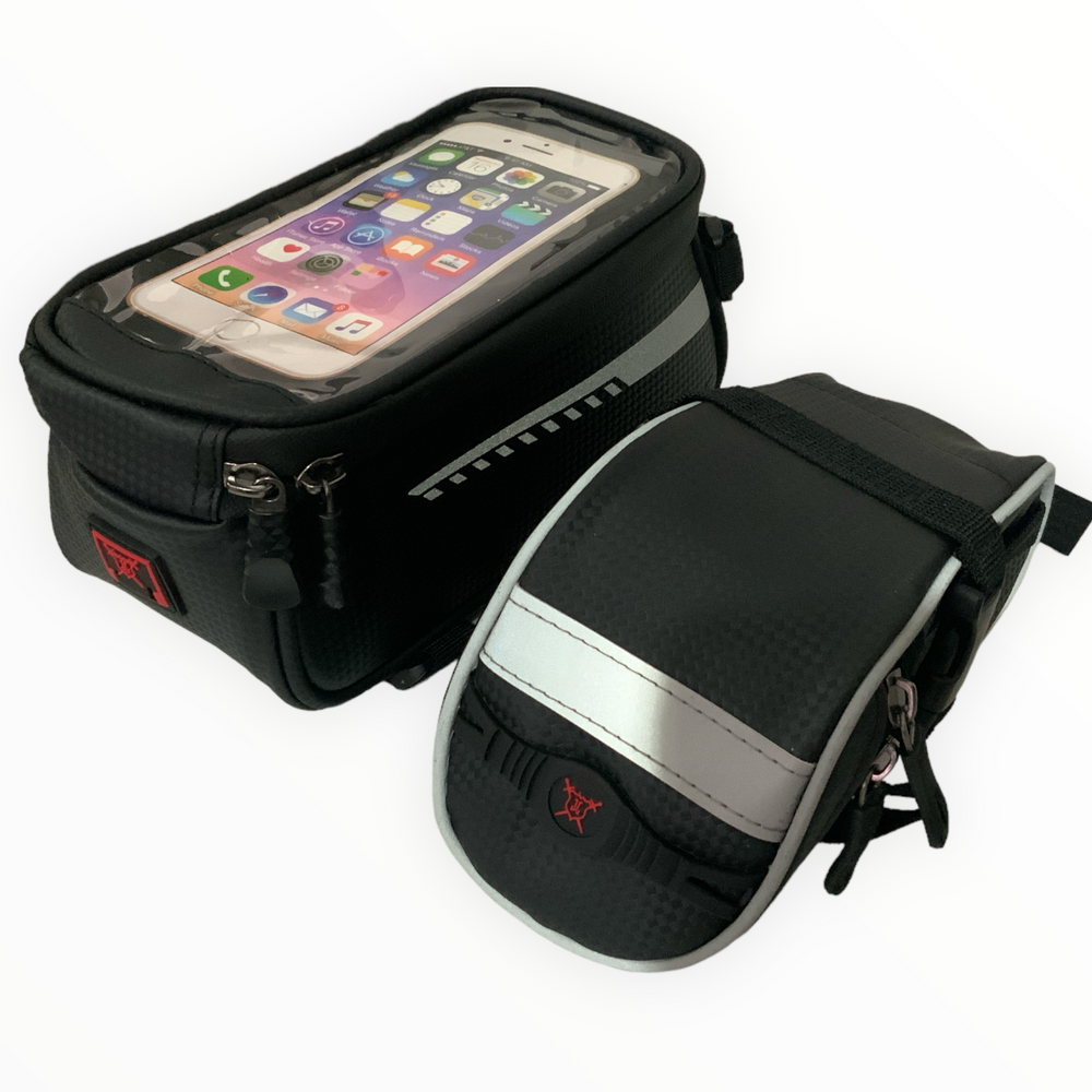 Bolsa 2 en 1 porta celular y porta herramientas para bicicleta