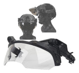 Careta con lentes protectores compatible con casco táctico, modelo T50 — imagen 1 de 6