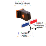 Luz preventiva con efecto patrulla instalada en bicicleta — imagen 2 de 4