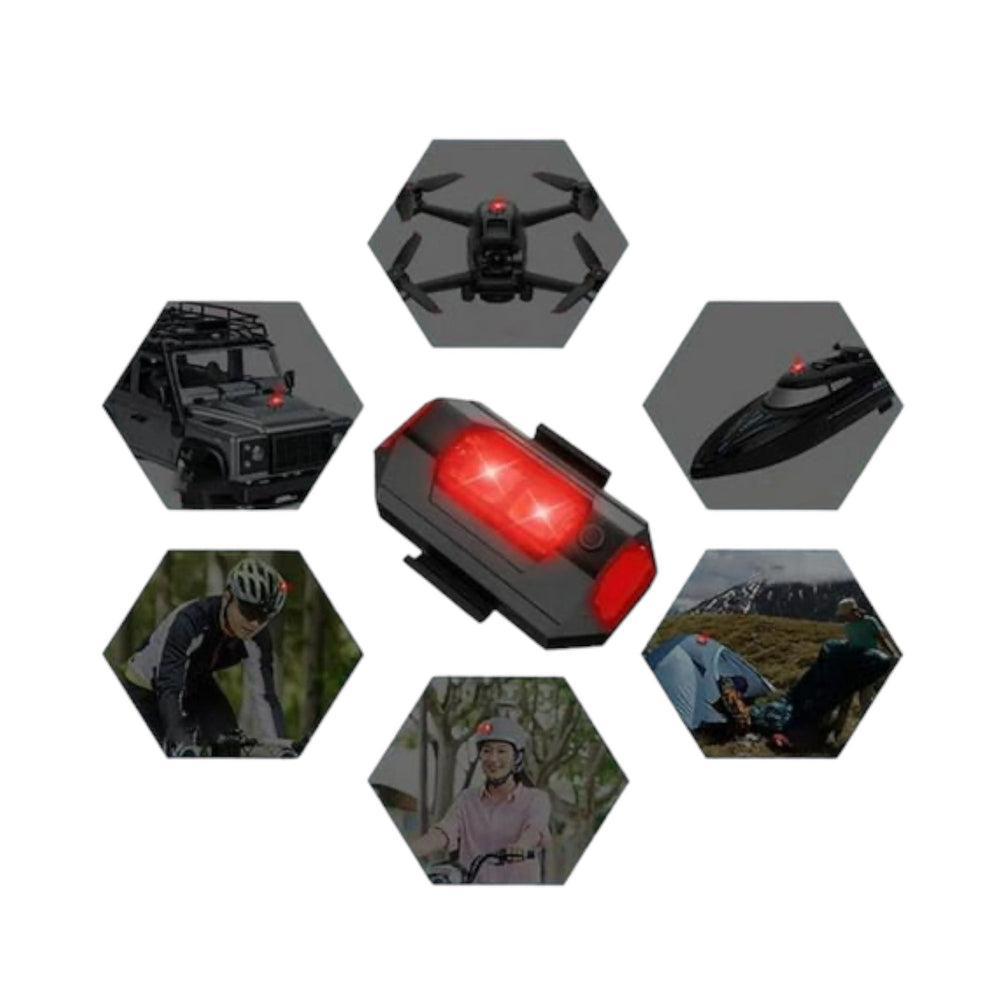 Mini luz LED con efecto estrobo en colores blanco, rojo y verde