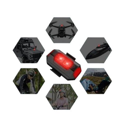 Mini luz LED con efecto estrobo en colores blanco, rojo y verde
