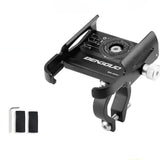 Soporte metálico antivibración con perilla para celular en manubrio — imagen 2 de 5