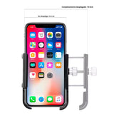 Soporte metálico antivibración con perilla para celular en manubrio — imagen 4 de 5