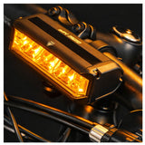 Lámpara frontal LED para bicicleta con 1200 lúmenes, 5 modos y luz ámbar — imagen 4 de 8