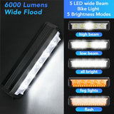 Luz frontal de bicicleta de 5 LED con potencia de 6000 lúmenes — imagen 2 de 5