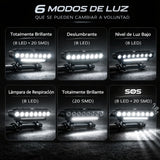 Luz delantera LED para bicicleta con bocina de 130 decibeles y control en el manubrio — imagen 2 de 4