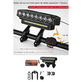 Luz delantera LED para bicicleta con bocina de 130 decibeles y control en el manubrio — imagen 4 de 4