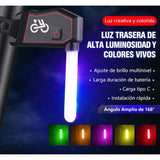 Luz trasera LED multicolor para bicicleta con carga USB tipo C — imagen 2 de 4