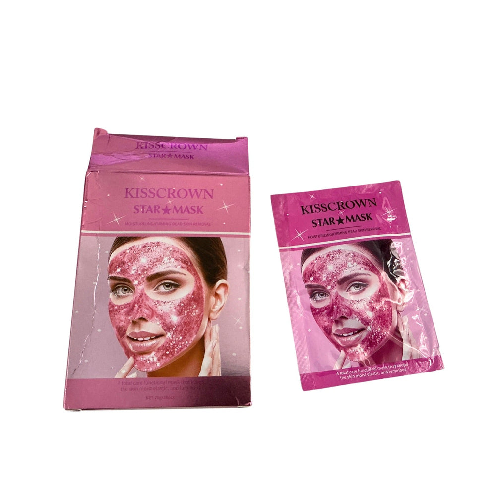 Mascarilla facial con diseño de estrellas, caja con 10 piezas