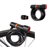 Candado antirrobo de 5 dígitos con luz trasera integrada para bicicleta — imagen 4 de 4