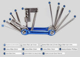 Llave multiherramienta 11 en 1 para bicicleta, compacta y portátil — imagen 4 de 4