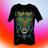 Playera efecto neón luz negra con estampado de cráneo — imagen 3 de 4