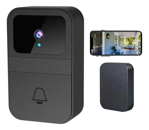 Timbre Hancdon M6 Inteligente Inalámbrico Con Cámara negro Fralugio