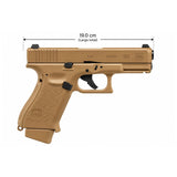 Réplica Glock 19X de CO2 en color kaqui — imagen 2 de 5