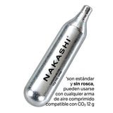 Tanque de CO2 desechable Nakashi de 12 gramos color plateado — imagen 3 de 4