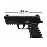 Pistola de airsoft CO2 calibre .177 con balines BB y lentes de protección — imagen 2 de 4