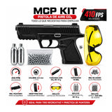 Pistola de airsoft CO2 calibre .177 con balines BB y lentes de protección — imagen 3 de 4