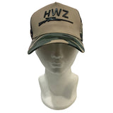 Gorra estilo colegial con estampado camuflaje militar en color caqui — imagen 4 de 5