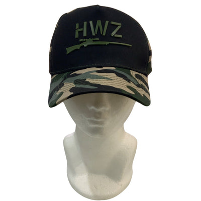 Gorra estilo colegial con estampado camuflaje militar en color caqui