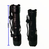 Lámpara LED T9 recargable con zoom, 5 modos y correa de mano — imagen 3 de 3