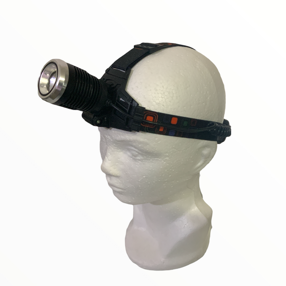 Lámpara de cabeza LED T9 con zoom y 5 pasos de iluminación