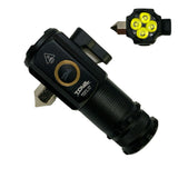 Mini linterna LED con imán, rompevidrios y corta soga — imagen 1 de 5
