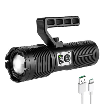 Maxi linterna LED con panel COB trasero y power bank