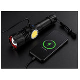 Lámpara LED power bank con 9 modos, zoom y resistencia IPX4 — imagen 2 de 6