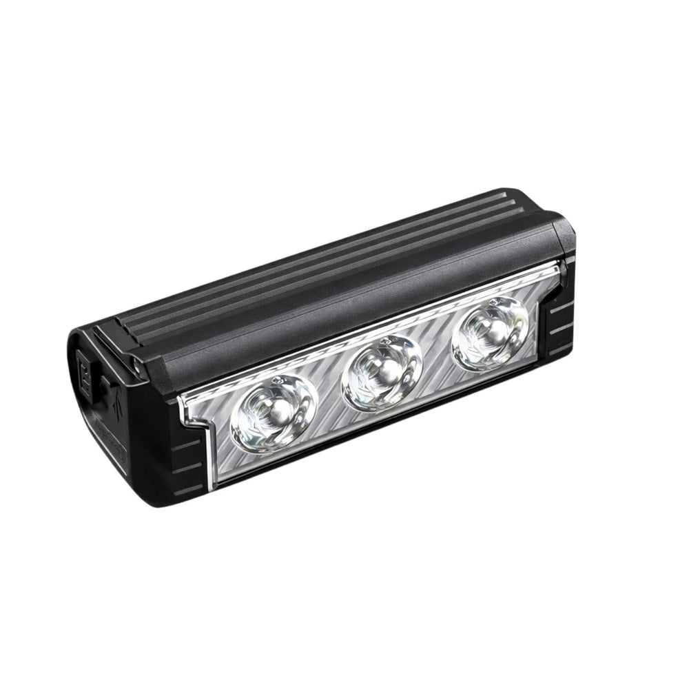 Lámpara LED frontal para bicicleta con soporte de aluminio y carga USB tipo C