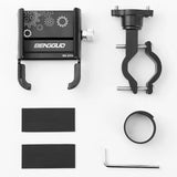 Soporte metálico para celular con rotación 360° para moto y bicicleta — imagen 2 de 4