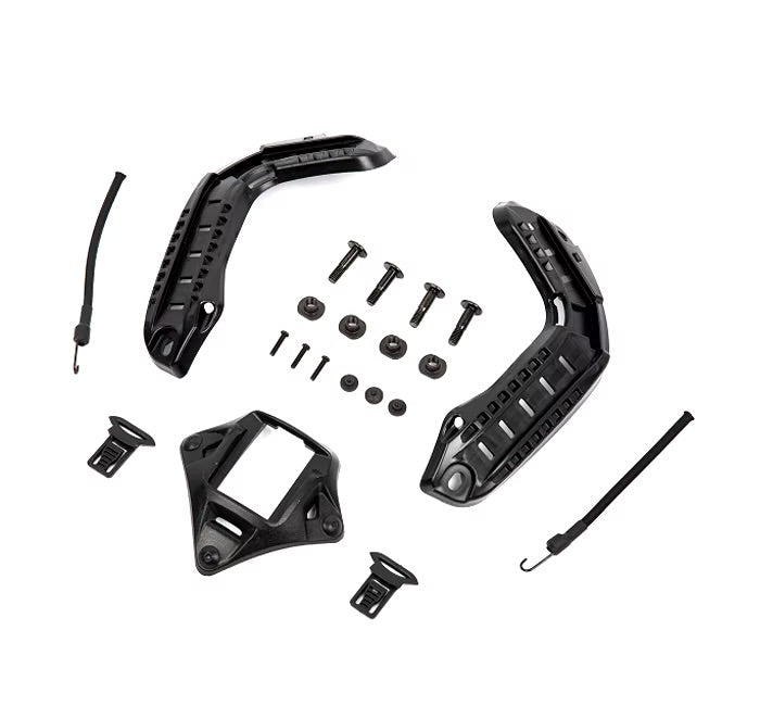Kit de montaje de riel para casco táctico con base para cámara, color negro