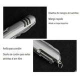 Navaja multiusos de acero inoxidable con 12 funciones para EDC y camping — imagen 5 de 6