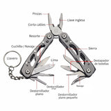 Pinza de bolsillo multiherramienta 11 en 1 con funda y llavero metálico — imagen 3 de 5