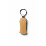 Mini navaja suiza 4 en 1 con llavero y mango tipo madera — imagen 2 de 4