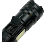 Lámpara LED COB lateral con 5 modos y rompevidrios integrado — imagen 2 de 3