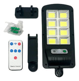 Lámpara LED con sensor nocturno, panel solar y control remoto — imagen 3 de 4