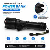Linterna táctica power bank con COB lateral y 6 modos de iluminación — imagen 3 de 5