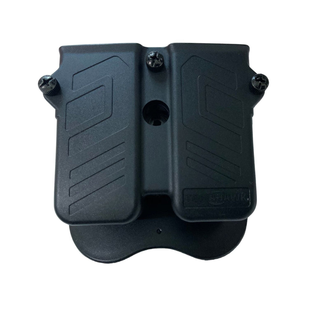 Funda holster negra con porta cargador doble universal