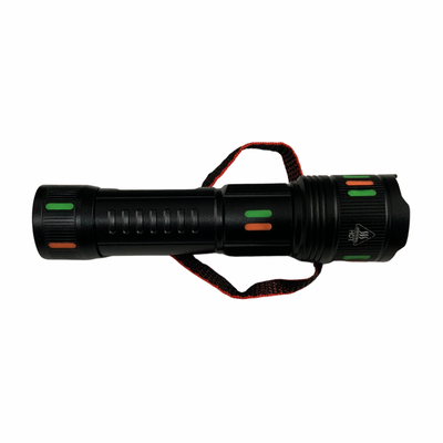 Linterna LED T180 con 3 modos, zoom e indicador digital de batería